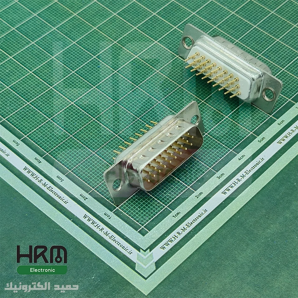 دی کانکتور صنعتی سرکابلی DB نری 26پین 3ردیفه